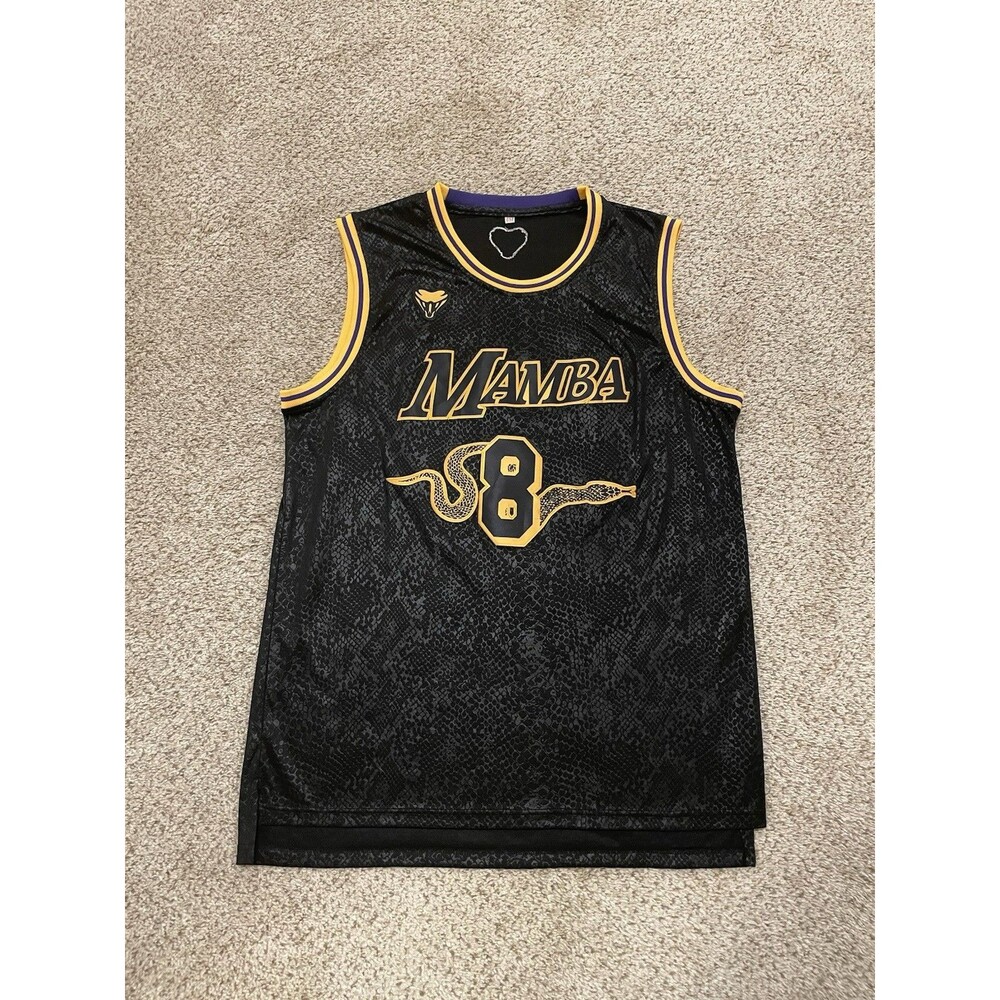 Kobe Bryant Jersey Mens Size XL Mamba 8 24 Snake BASKETBALL NBA LAKERS